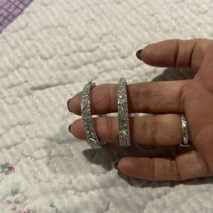 Elegant Silver Hoop Earrings